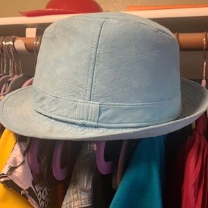 Light Blue Suede Hat